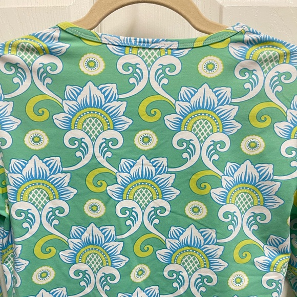 J. McLaughlin Blue Scroll Pattern Blouse - Picture 8 of 10